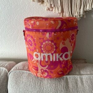 Amika Orange and Pink Floral Bag
